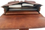 KPL 18 INCH Leather Briefcase Laptop Messenger bag best computer satchel Handmade Bags for men and women - Image 3